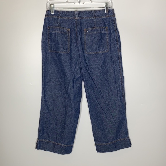 Lee Riveted Denim Jean Capris Size 6 - Picture 2 of 13